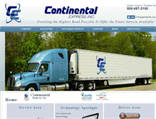 Tablet Screenshot of continentalexpressinc.com